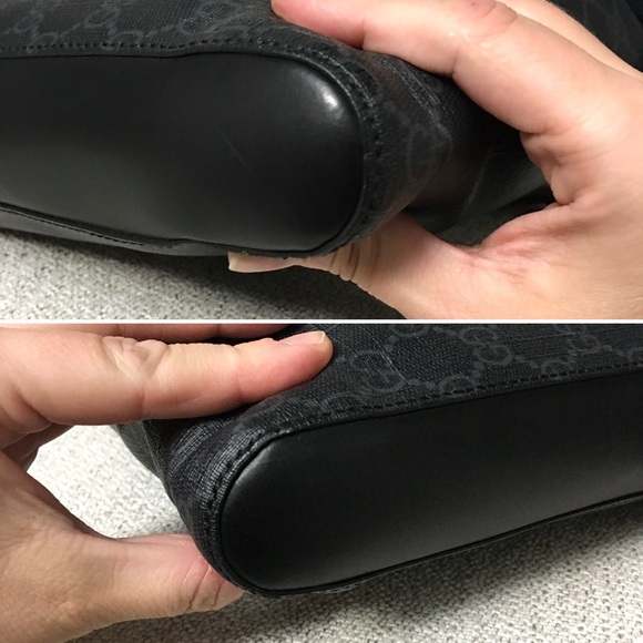 Authentic Gucci unisex crossbody bag black monogram coated canvas - Picture 15 of 16